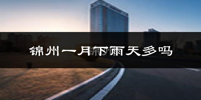 锦州一月下雨天多吗?锦州1月份降雨量多少?