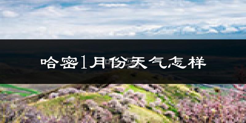 哈密市1月份天气如何?很冷吗?