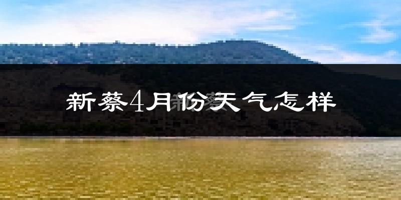 新蔡县4月份天气如何?冷热情况怎么样?