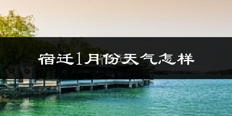 宿迁市1月份天气如何?很冷吗?