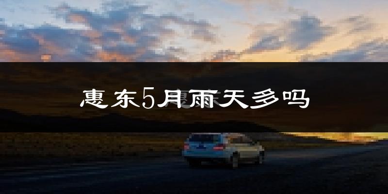 惠东5月雨天多吗?